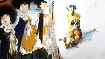 Peinture esquisse fremme